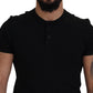Elegant Black Cotton Crewneck Tee
