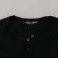 Elegant Black Cotton Crewneck Tee