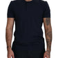 Elegant Silk-Blend Crewneck Tee in Blue
