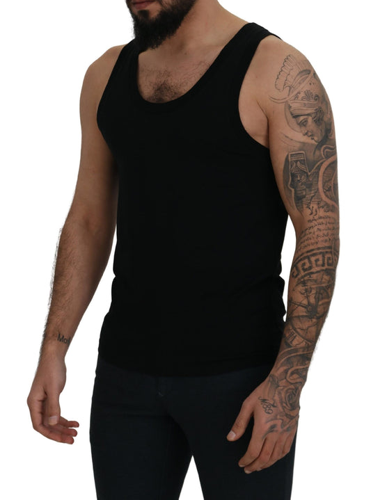 Elegant Black Tank Top T-Shirt