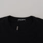 Elegant Black Crewneck Cotton T-Shirt