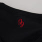Elegant Black Crewneck Cotton T-Shirt