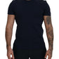 Elegant Crewneck Cotton Tee in Blue