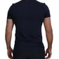 Elegant Crewneck Cotton Tee in Blue