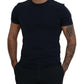 Elegant Crewneck Cotton Tee in Blue