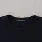 Elegant Crewneck Cotton Tee in Blue