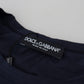 Elegant Crewneck Cotton Tee in Blue