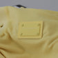 Elegant Yellow Cotton Collared Tee