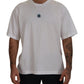 Elegant White Cotton Crewneck T-Shirt
