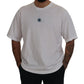 Elegant White Cotton Crewneck T-Shirt
