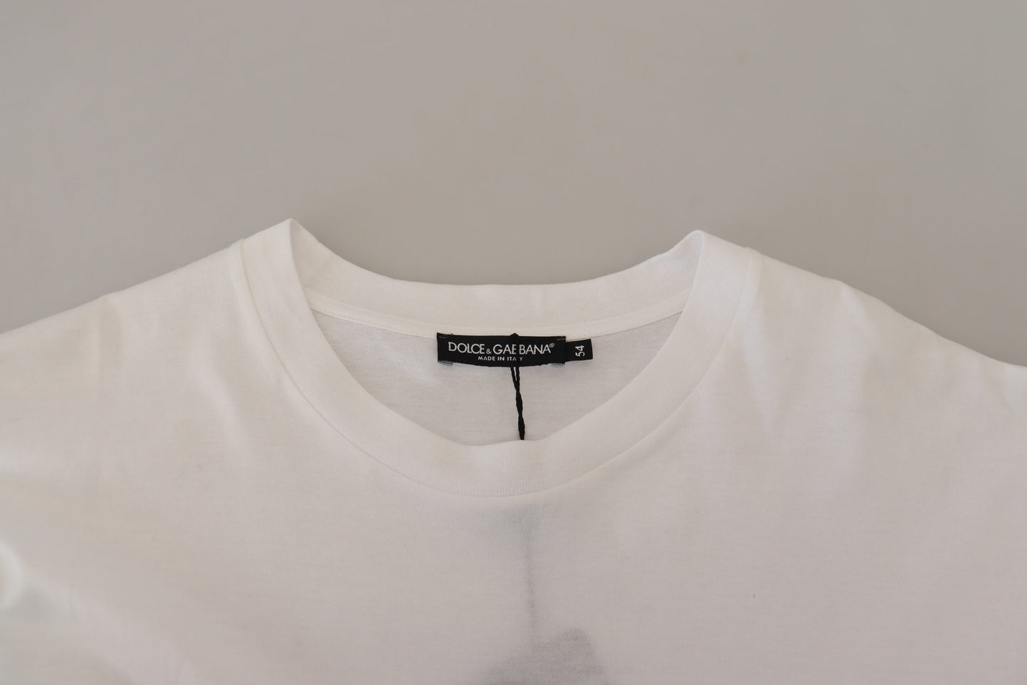 Elegant White Cotton Crewneck T-Shirt