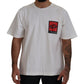 Elegant White Crewneck Cotton Tee