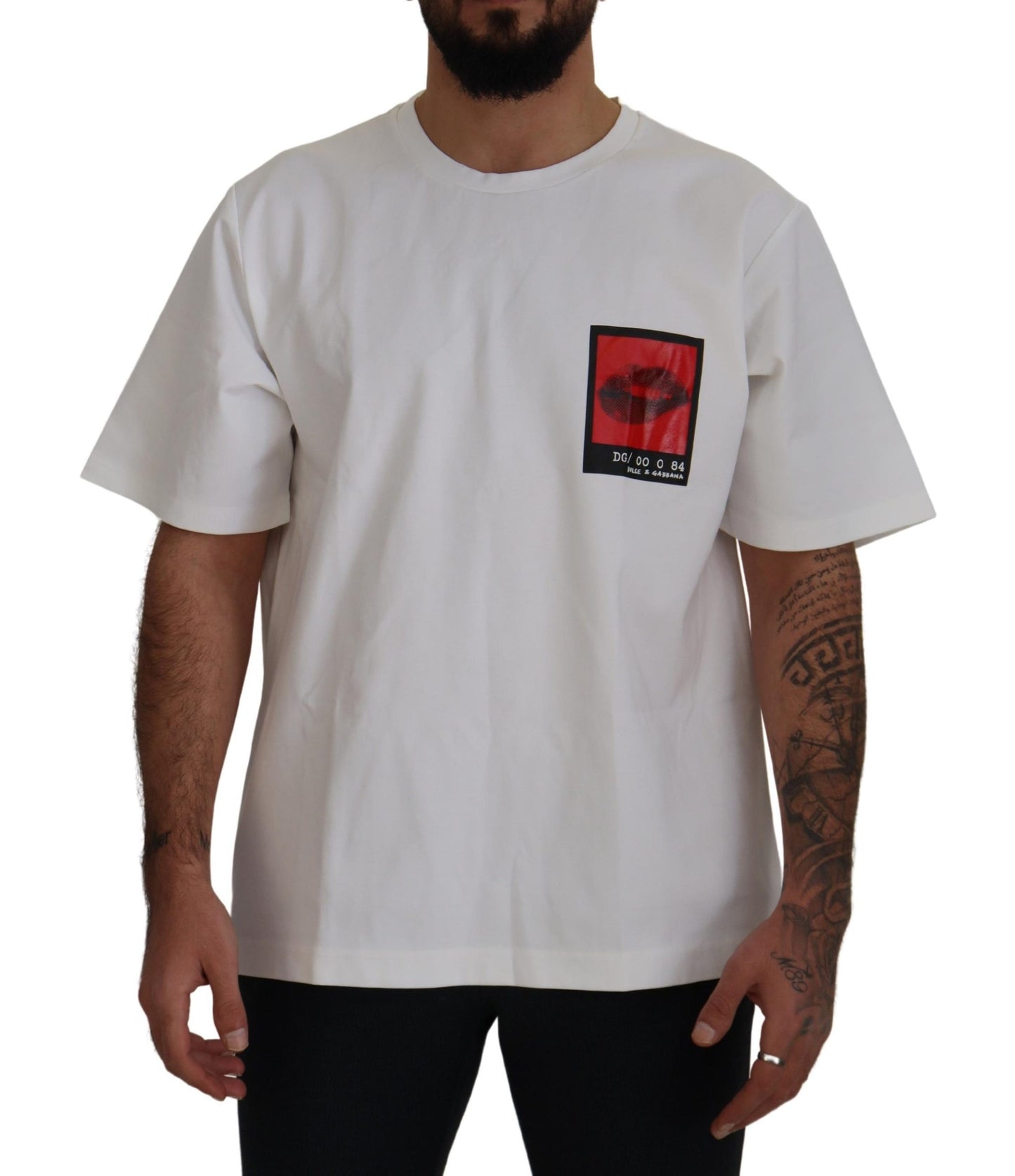 Elegant White Crewneck Cotton Tee