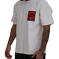 Elegant White Crewneck Cotton Tee