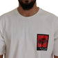 Elegant White Crewneck Cotton Tee
