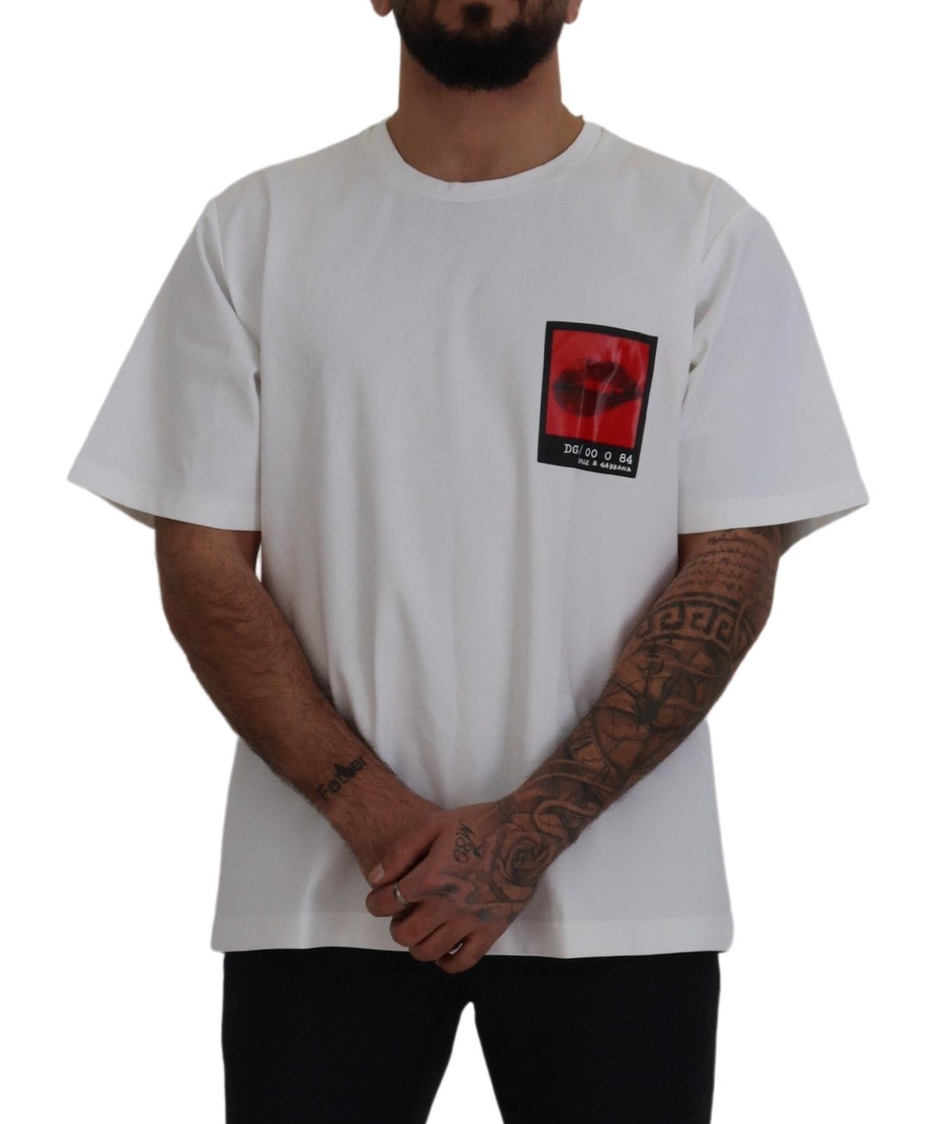 Elegant White Crewneck Cotton Tee