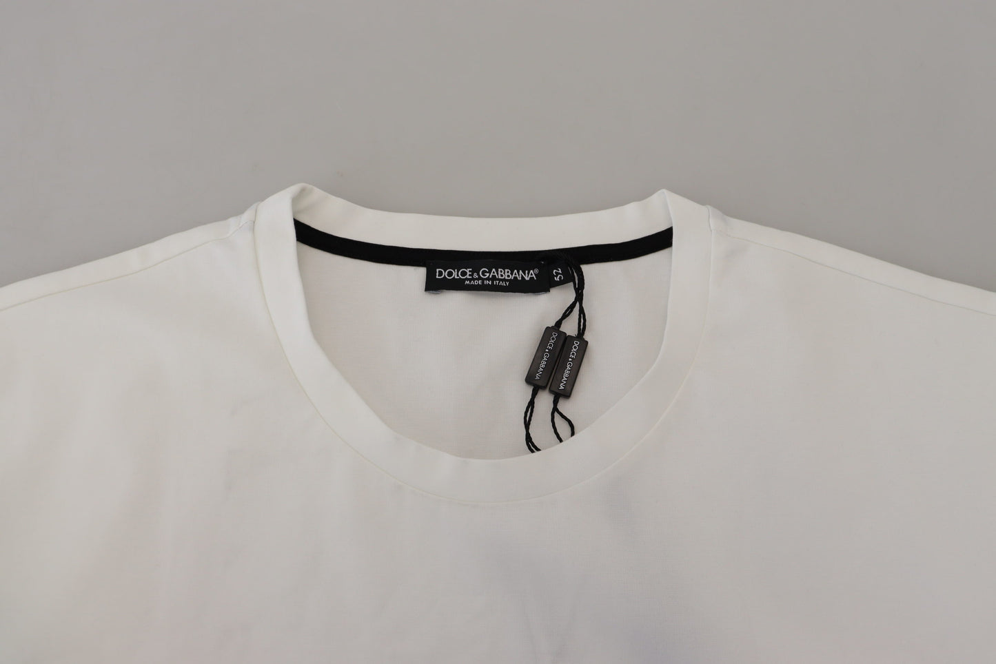 Elegant White Crewneck Cotton Tee