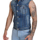 Elegant Single Breasted Denim Vest