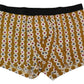 Elegant Yellow Cotton Boxer Shorts