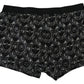 Elegant Black Cotton Boxer Shorts