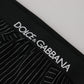 Elegant Black Striped Cotton Briefs
