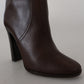 Elegant Reptile Embossed High Boots