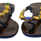 Blue Leopard Crystal Embellished Sandals