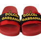 Chic Red Slide Sandals