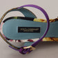 Multicolor Ankle Strap Wedge Sandals