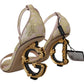 Chic Pink Brocade Keira Sandals