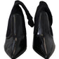 Elegant Black Leather Calf Socks Boots