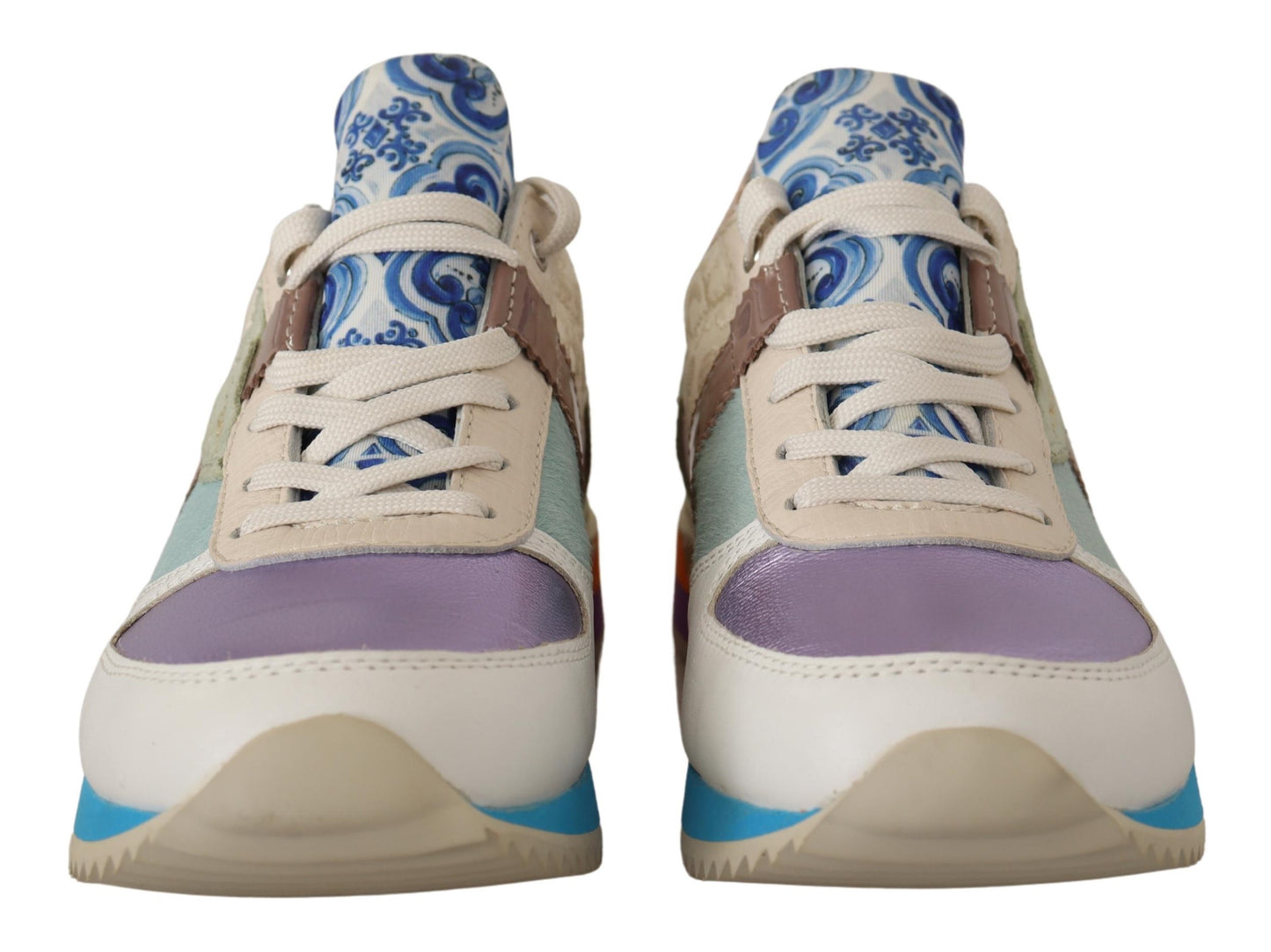 Elegant Multicolor Patchwork Sneakers