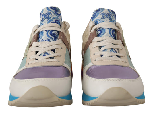 Elegant Multicolor Patchwork Sneakers