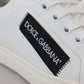 Elegant White Lace-Up Leather Sneakers