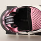 Chic Black Lace-up Sneakers with Pink Detail