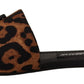Elegant Leopard Print Slide Sandals