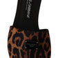 Elegant Leopard Print Slide Sandals
