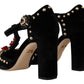 Elegant Embellished T-Strap Heels Sandals