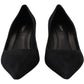 Elegant Black Leather Stiletto Heels