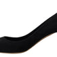 Elegant Black Leather Stiletto Heels