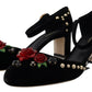 Elegant Floral Embellished Heels Sandals