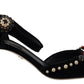 Elegant Floral Embellished Heels Sandals