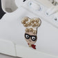 Chic White Portofino Leather Sneakers