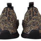 Chic Leopard Print Cotton Sneakers