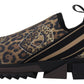 Chic Leopard Print Cotton Sneakers