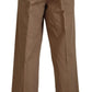 Elegant Brown Straight Fit Chinos