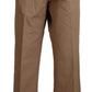 Elegant Brown Straight Fit Chinos