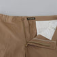 Elegant Brown Straight Fit Chinos