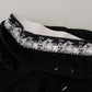 Elegant Black Drawstring Cotton Pants
