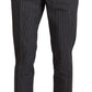 Elegant Checkered Straight Fit Trousers